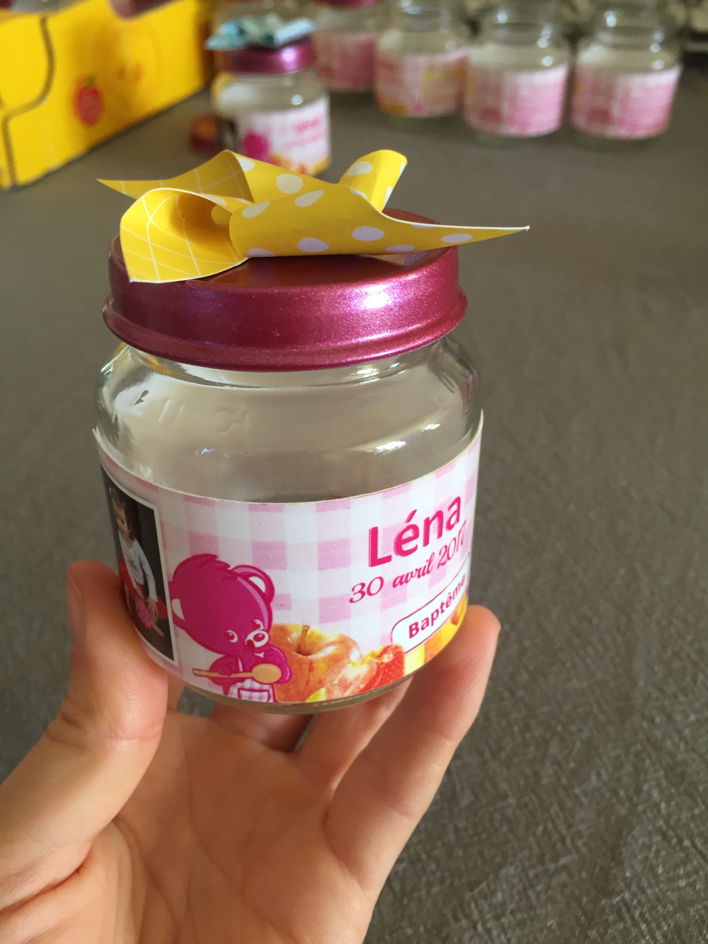 petit pot bébé personnalisés baptême